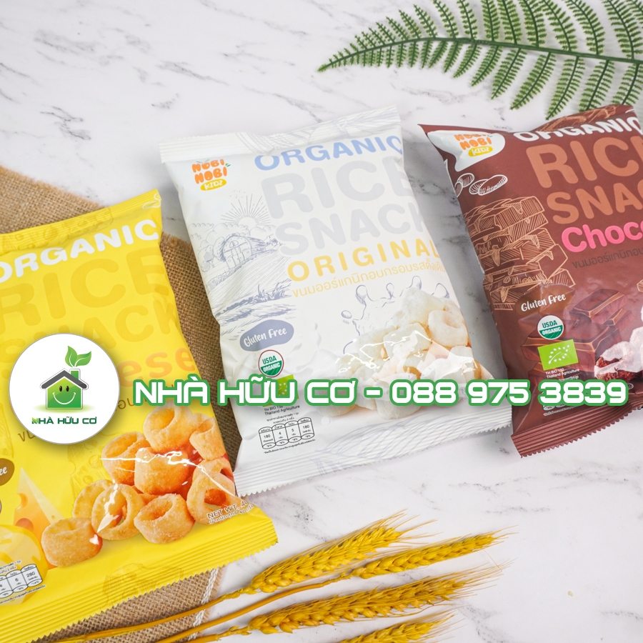 Bánh Snack gạo hữu cơ Nobi Nobi cho bé từ 18m - Date: 8/2024 - Nhà hữu cơ