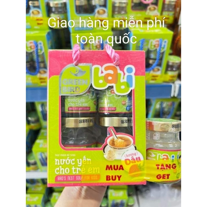 Yến Sào HỮU CƠ Green Babi Dâu Lốc 5 hũ * 72gr( DÀNH CHO BÉ 9 THÁNG TRỞ LÊN)