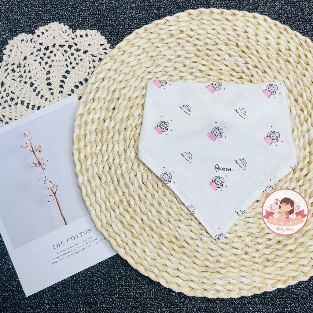 Yếm tam giác Avaler cho bé sơ sinh chất liệu sợi tre mềm mại, thấm hút tốt