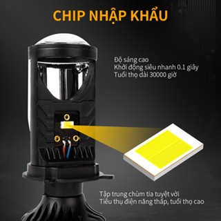 Đèn led bi cầu mini T9 Y6D bản cao cấp 2023 chân Đèn Pha Led H4 Y12 Nâng CẤP 200W 40000LM Chống Chói Gắn Xe Máy
