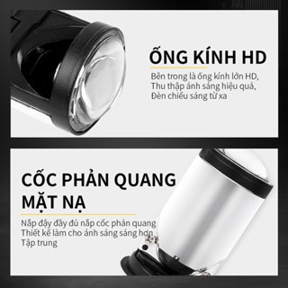 Đèn led bi cầu mini T9 Y6D bản cao cấp 2023 chân Đèn Pha Led H4 Y12 Nâng CẤP 200W 40000LM Chống Chói Gắn Xe Máy