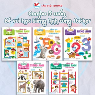 Combo 5 cuốn Bé vui học Tiếng Anh cùng Sticker