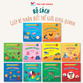 Combo 10 cuốn sách song ngữ Giúp bé nhận biết thế giới xung quanh