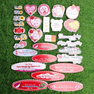 Banner chữ chúc mừng 20/10 xấp 40 tờ
