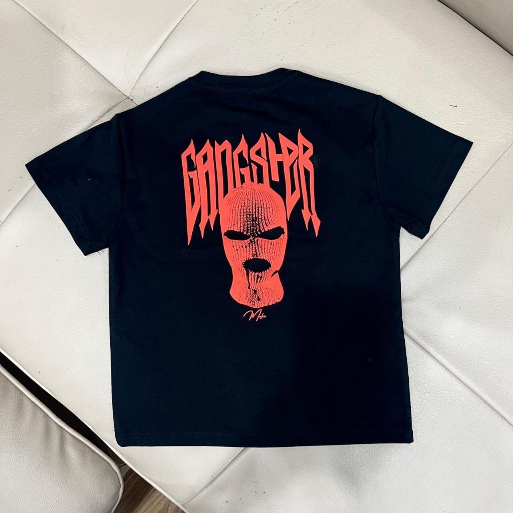 Áo Gangster in nổi 2 mặt cho bé