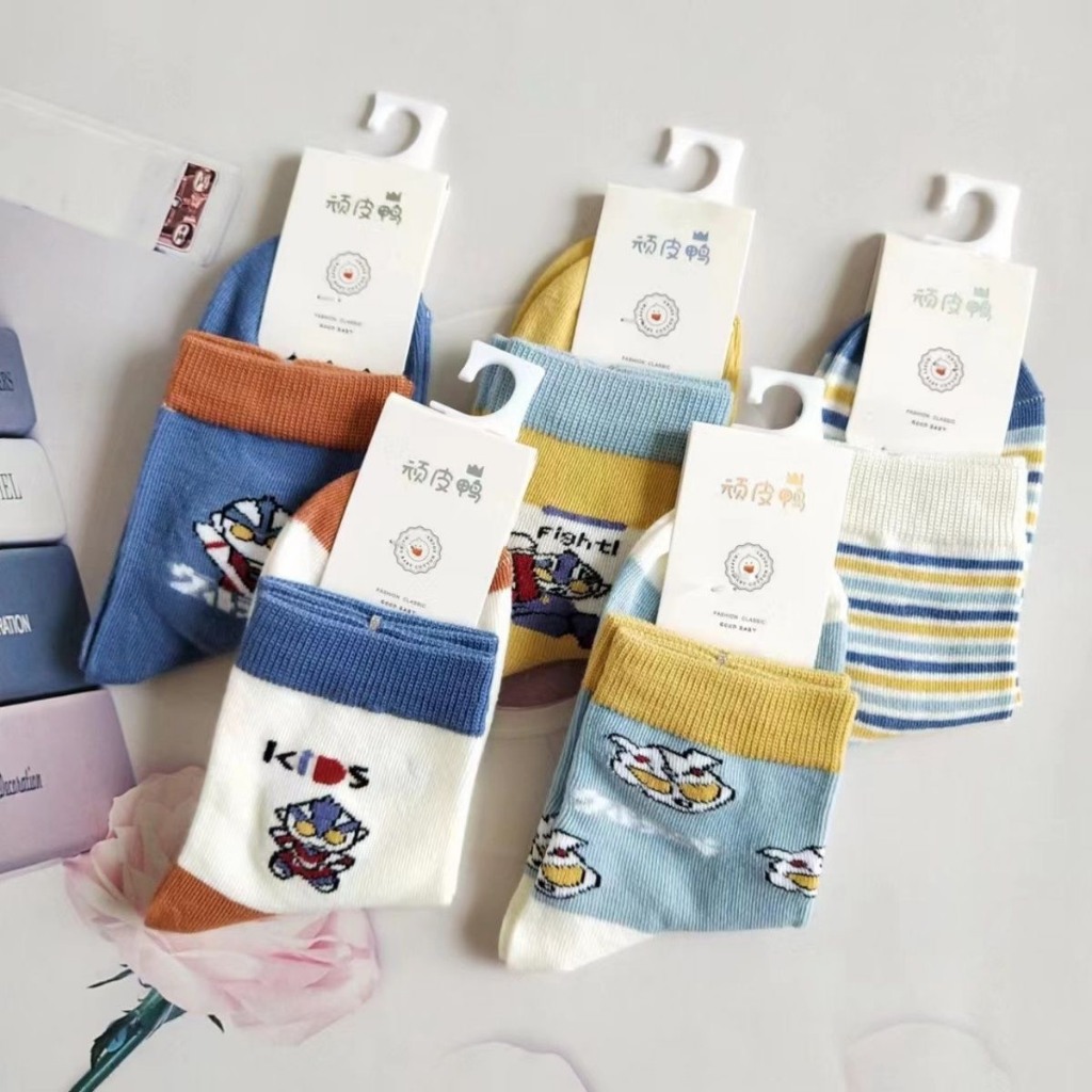 Tất Chân Cao Cổ Thoáng Khí In Họa Tiết Đáng Yêu Cho Bé Trai Và Bé Gái