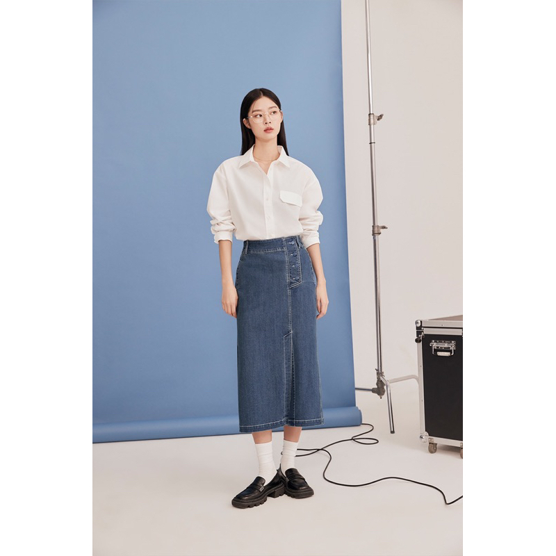 Áo sơ mi dài tay crop Atg xuất Hàn date 2023