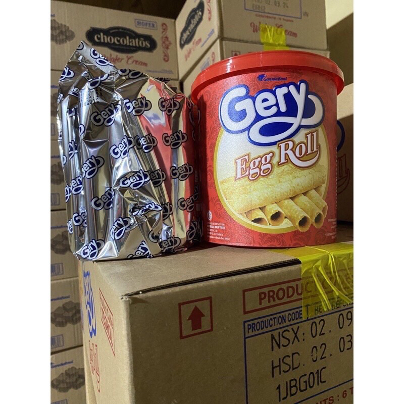 Bánh gery cuộn trứng egg roll hộp 210g nhập khẩu indonesia