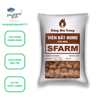  Viên đất nung Sfarm  sỏi nhẹ  túi 5dm3 phủ bề mặt lót đáy chậu phối trộn với đất trồng thủy canh 