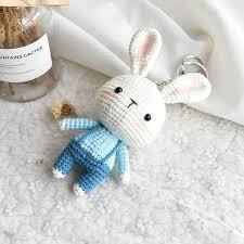 Móc khóa thỏ Miffy handmade len