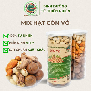 Hạt ngũ cốc dinh dưỡng ta healthy food - hạt mix 4 loại nguyên vỏ macca, hạnh nhân bơ, hạt điều, hạt dẻ cười thơm ngon