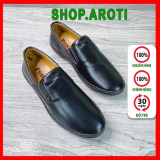 Giầy Mọi Nam AROTI Dáng Giày Tây Lười Chất Da Đẹp Cao Cấp,Đế Khâu Cực Bền Form Công Sở Lịch Lãm Màu Đen  M587 sp3