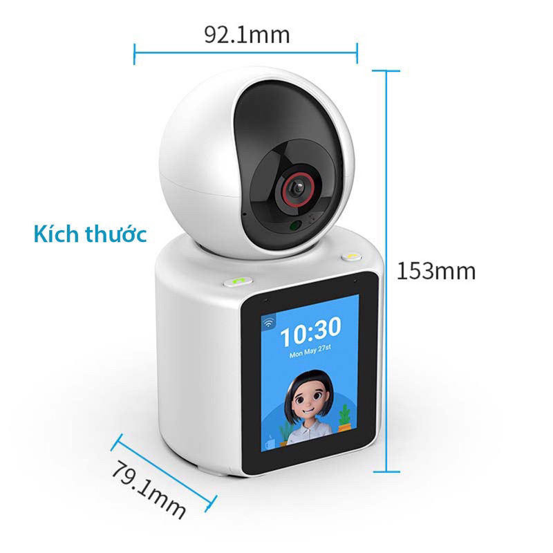 Camera Wifi giám sát có màn hình C30 - gọi video trực tiếp - Siêu nét 2K | BigBuy360 - bigbuy360.vn
