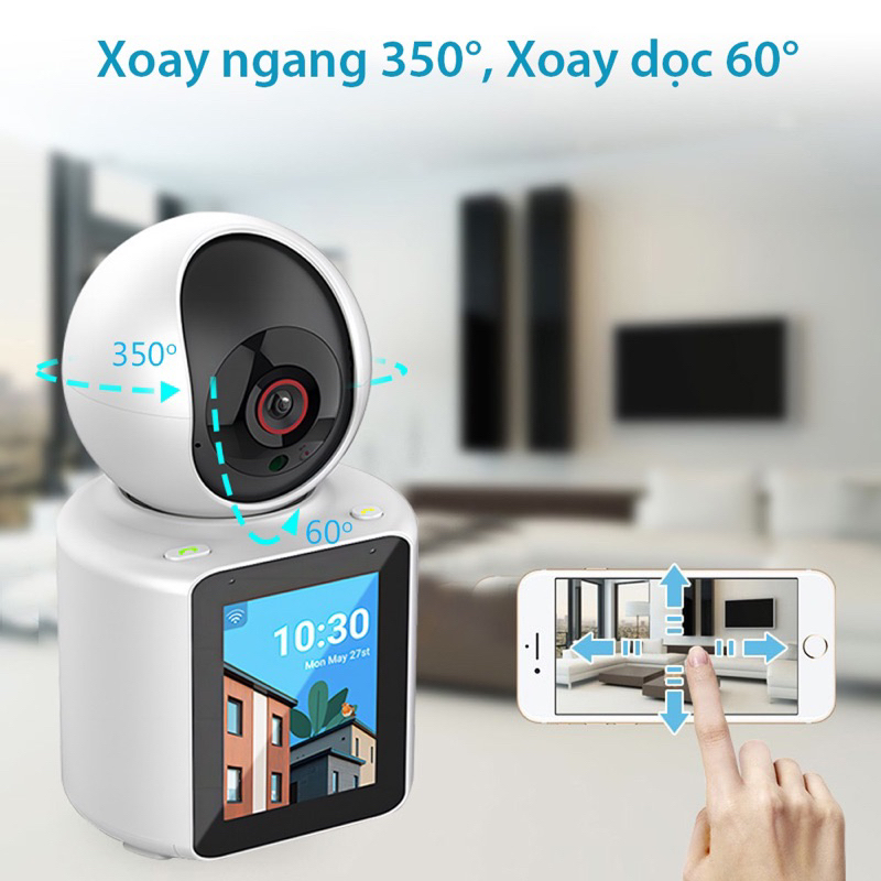 Camera Wifi giám sát có màn hình C30 - gọi video trực tiếp - Siêu nét 2K | BigBuy360 - bigbuy360.vn