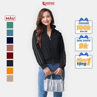 Áo Gió Nữ 𝐂𝐀𝐑𝐃𝐈𝐍𝐀 2 Lớp Lót Lưới Cao Cấp Viền Thể Thao Siêu Nhẹ Cản Gió Cản Bụi Chống Nước 2GFT