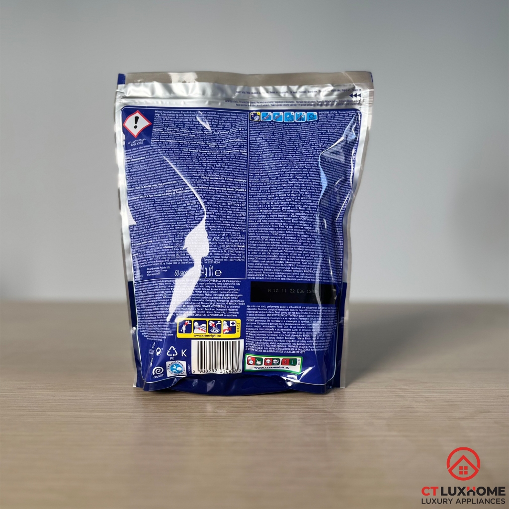 Viên rửa chén bát Finish Quantum 60 viên hương chanh - Hàng chính hãng