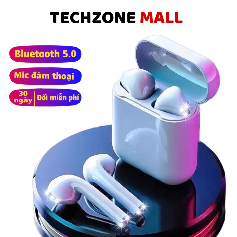 Tai nghe Bluetooth Không Dây I12 cao cấp Full Chức Năng Cảm ứng cực nhạy dùng cho các dòng điện thoại Techzone Mall