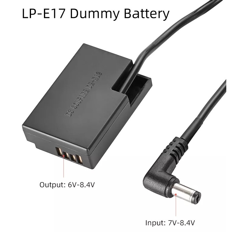 Pin ảo Dummy KingMa LP-E17 Adapter cắm điện 220V dùng cho máy ảnh Canon EOS RP, 760D, 750D, 800D, 850D, 77D