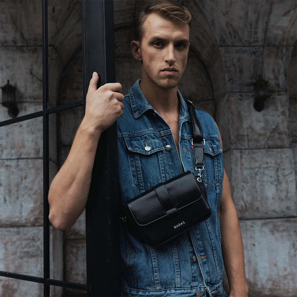 Túi đeo chéo da nam - Jordan Bag - BARAS VIETNAM - Túi đeo chéo thời trang nam