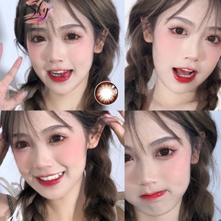 Lens- Kính áp tròng Sky Contact lens Dia 14.5mm Bc 8.6 Màu tự nhiên không độ {Black-Choco}