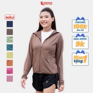 Áo Chống Nắng Nữ 𝐂𝐀𝐑𝐃𝐈𝐍𝐀 1 Lớp Chất Thun Lạnh Aircool Nhật Bản Cao Cấp Chống Tia UV 2NF