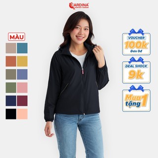 Áo Gió Nữ 𝐂𝐀𝐑𝐃𝐈𝐍𝐀 2 Lớp Chất Vải Gió Cao Cấp Chống Thấm Nước Cản Gió Trẻ Trung 3GNF01