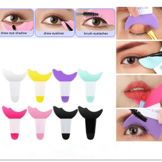  Khuôn kẻ mắt chuốt mi mascara kẻ mí mắt bằng silicon đa năng 