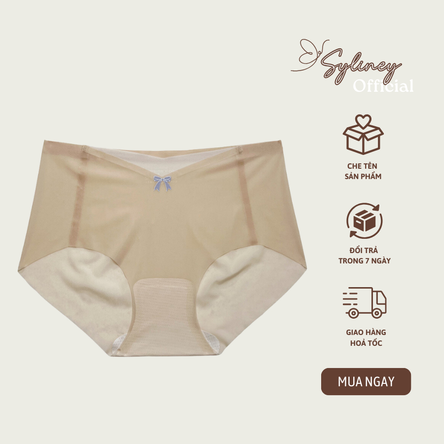 Quần Lót Su Thạch Hoạ Tiết Nơ Syliney, Chất Liệu Kháng Khuẩn, Không Lộ Viền, Siêu Mềm Mại