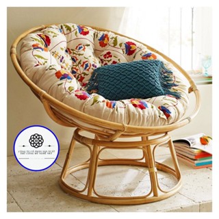 Ghế Mây Papasan, ghế thư giãn, ghế lười song mây, có đệm, decor ban công, dã ngoại cắm trại.