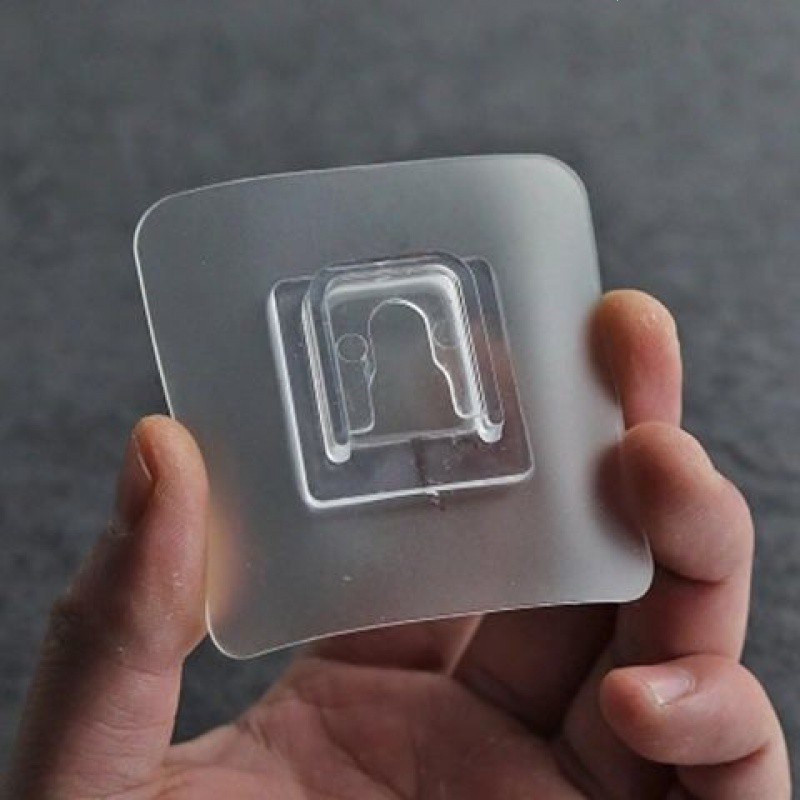 Miếng Dán Kệ Nhựa Vuông Thay Thế Kệ Dán Tường Nhà Tắm, Nhà Bếp, Khay Xà Bông Hình Chữ U Đa Năng