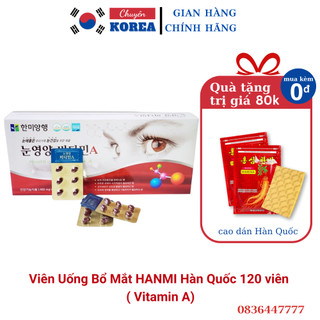 [NHẬP KHẢU] Viên Bổ Mắt VitaminA Health Of Eye Hàn Quốc, Hộp 120 viên