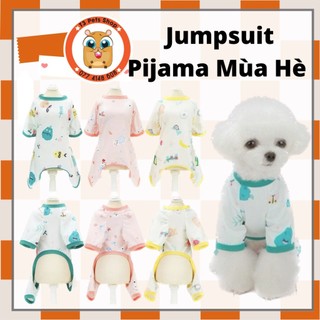 jumsuit pijama (áo liền quần ) mẫu in dễ thương cho chó mèo