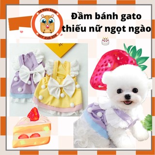 Váy đầm bánh gato dành cho chó mèo