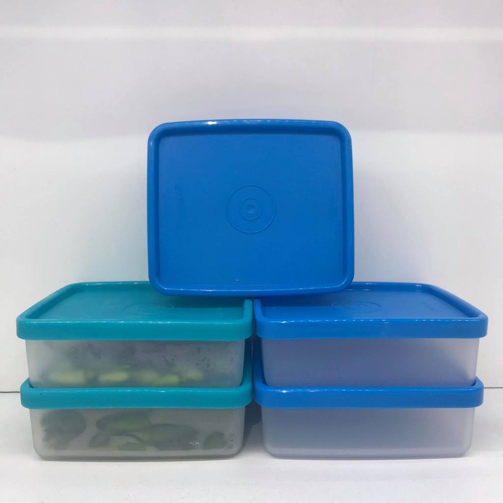 Hộp đông Tupperware Mini Square Away Carribean Sea 150ml