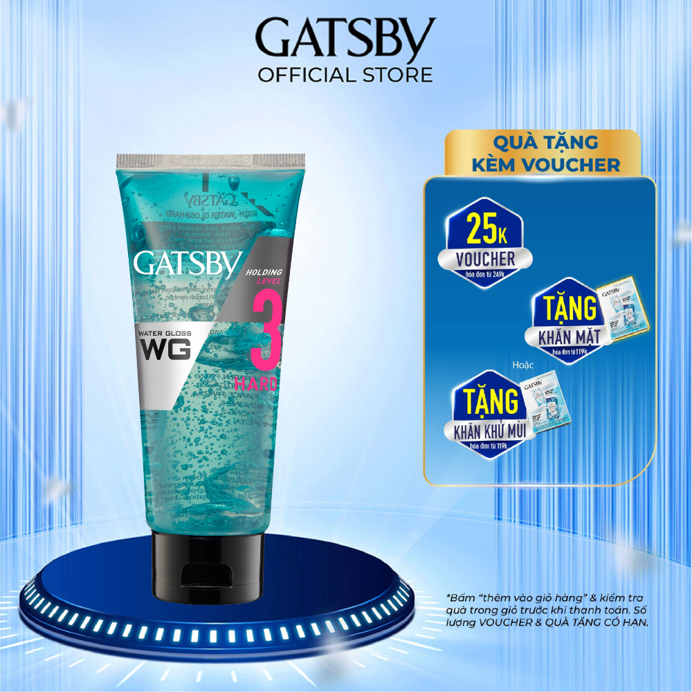 Gel Tạo Kiểu Tóc GATSBY Water Gloss Hard 170g