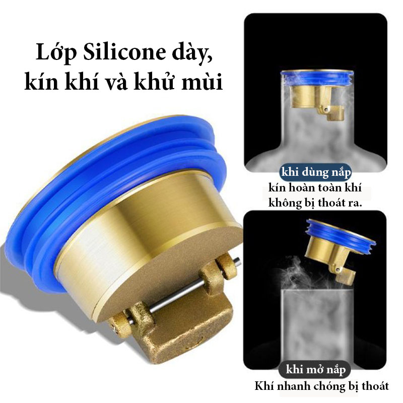 Nắp Bịt Cống Thoát Nước Ngăn Mùi, Phễu Thoát Sàn Chống Côn Trùng Trong Nhà Vệ Sinh, Nhà Tắm Bii HOUSE
