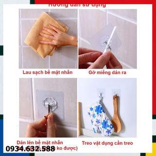 1.000 đ/1cái - Móc dán dính tường móc treo đồ, có thể dán vào bất cứ chỗ nào trên tường còn trống hoặc trên trần