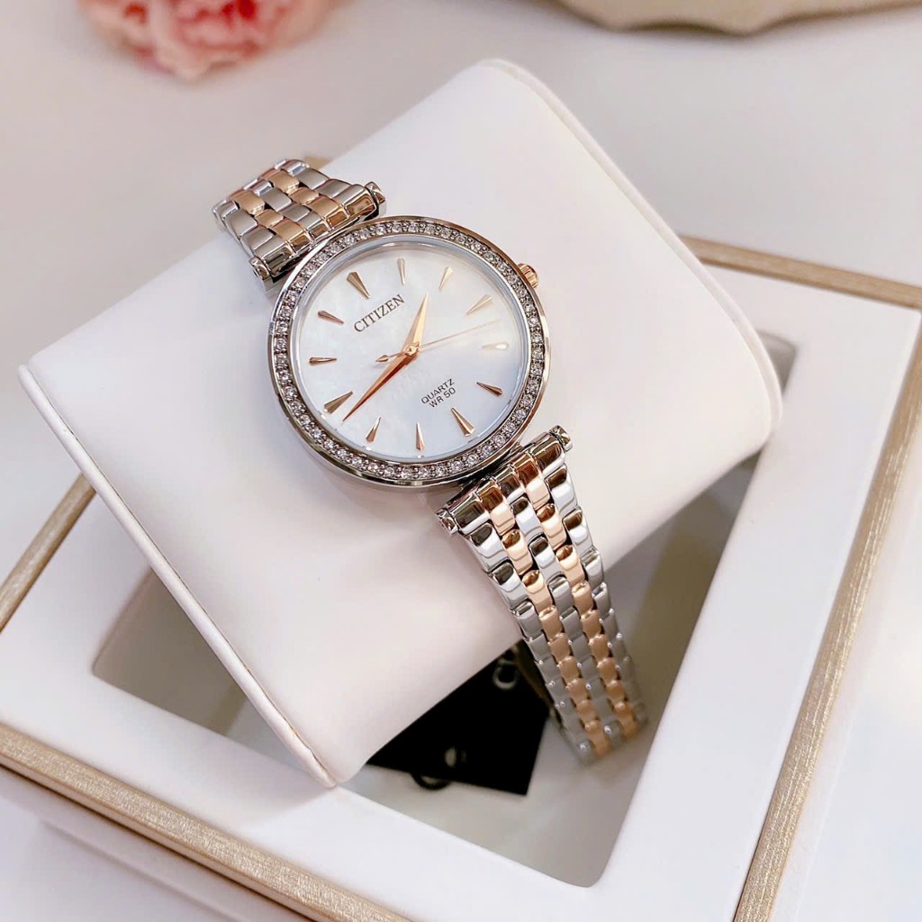Đồng hồ chính hãng nữ Citizen ER0216-67D - Máy quartz pin - Kính cứng