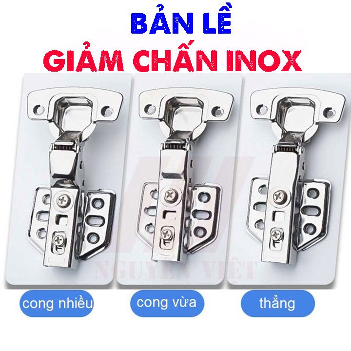 Bản lề inox Bản lề tủ Bản lề giảm chấn Nguyên Việt cao cấp chống gỉ sét