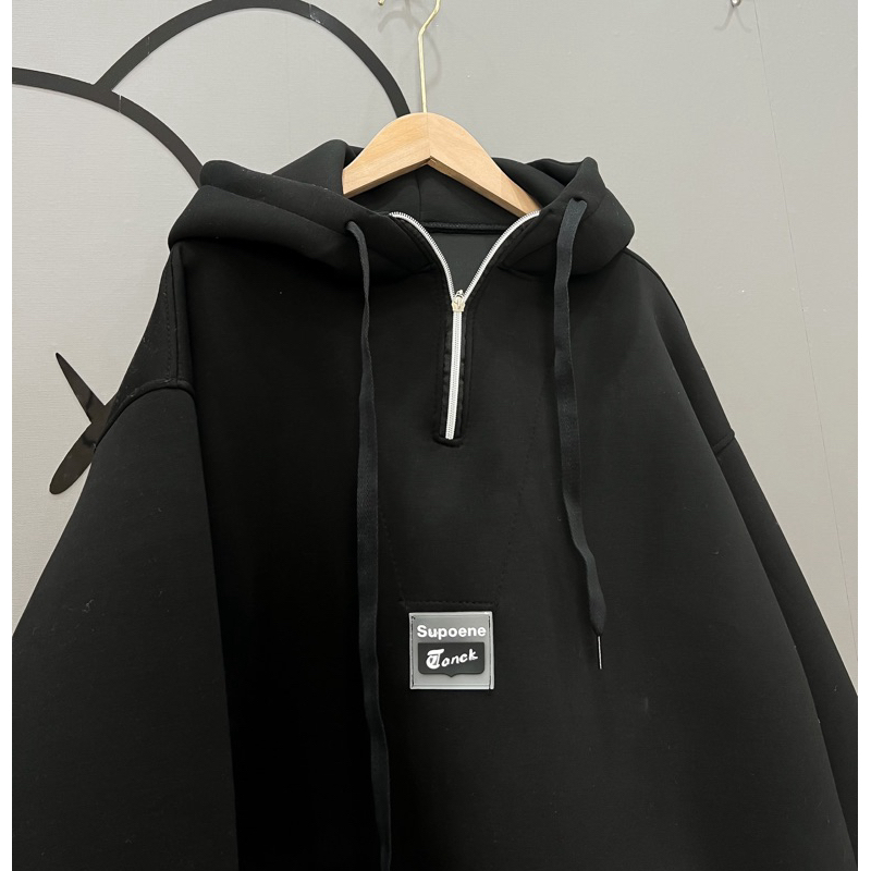 Áo nỉ hoodie logo caosu khoá E5