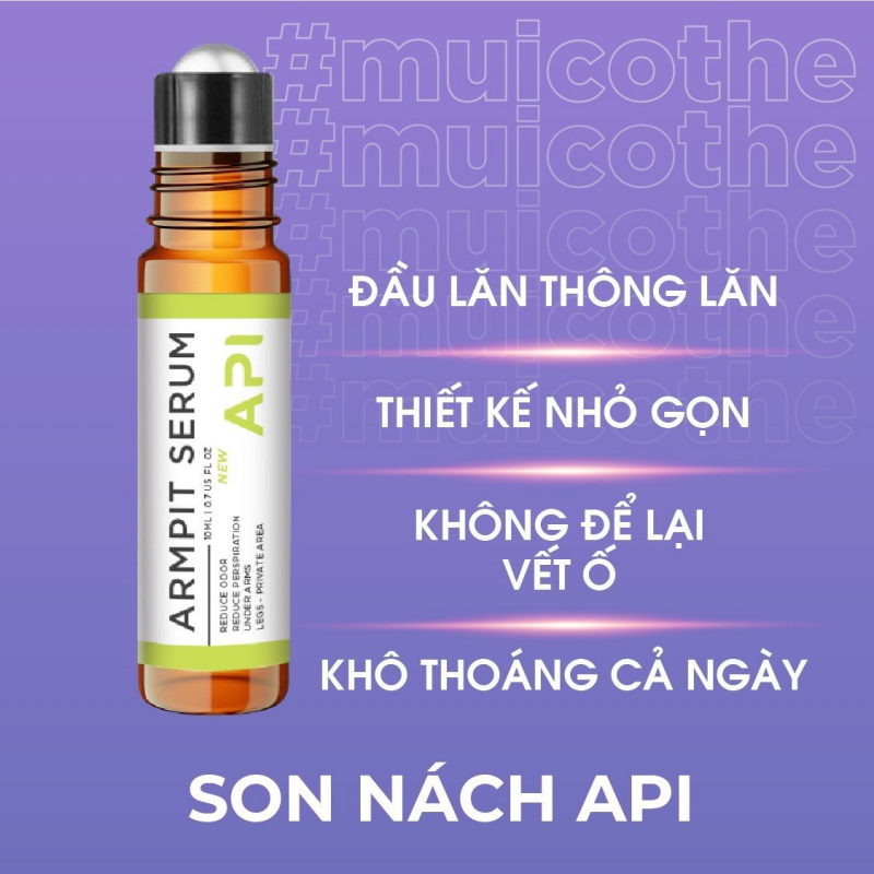 Lăn khử mùi hôi nách API giảm thâm vùng nách, giảm mồ hôi nách hiệu quả 10ml -Micosmetics