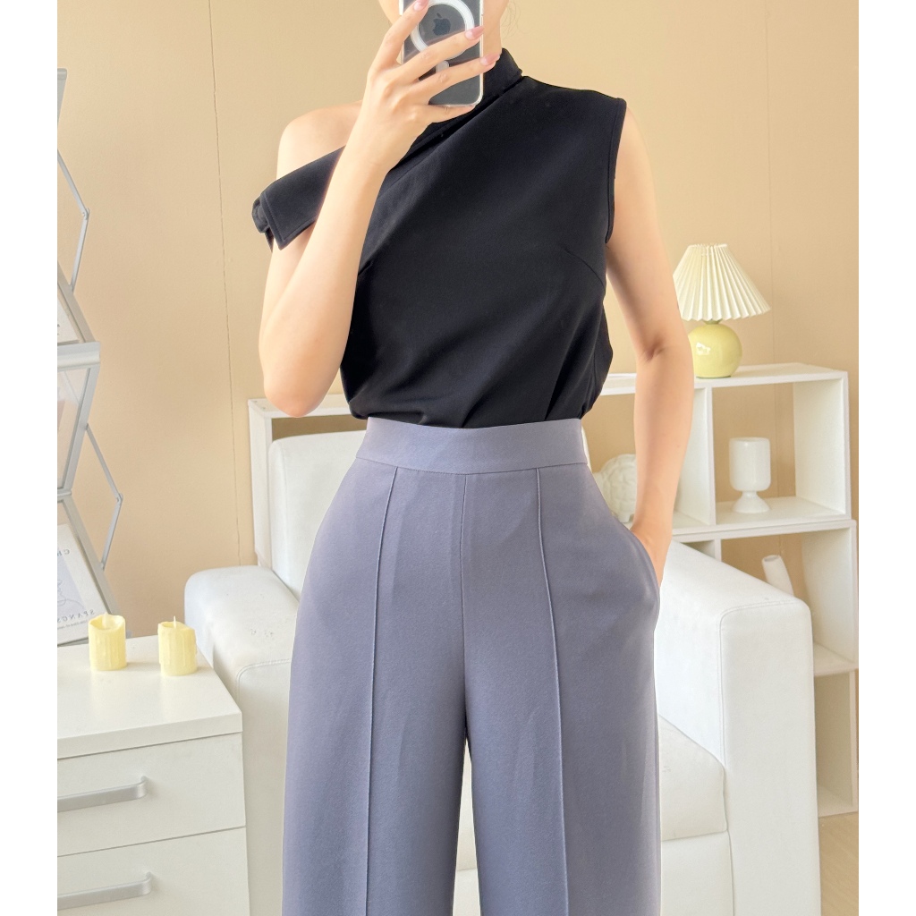 SÒ VINTAGE - DRIC Quần ống rộng túi xéo