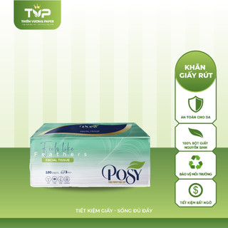 KHĂN GIẤY ĂN RÚT POSY 180 TỜ 3 LỚP SIÊU RẺ, SIÊU DAI