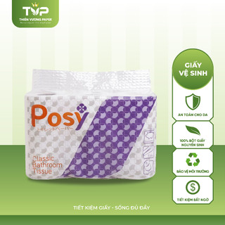 GIẤY POSY CLASSIC CÓ LÕI 12 CUỘN 2 LỚP SIÊU DAI, SIÊU MỀM MỊN