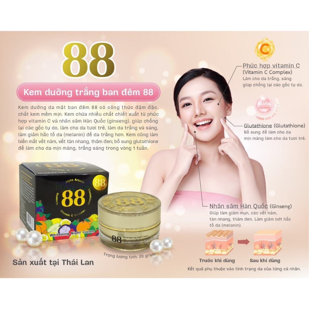 Kem Mặt 88 Dưỡng Trắng Da Thái Lan
