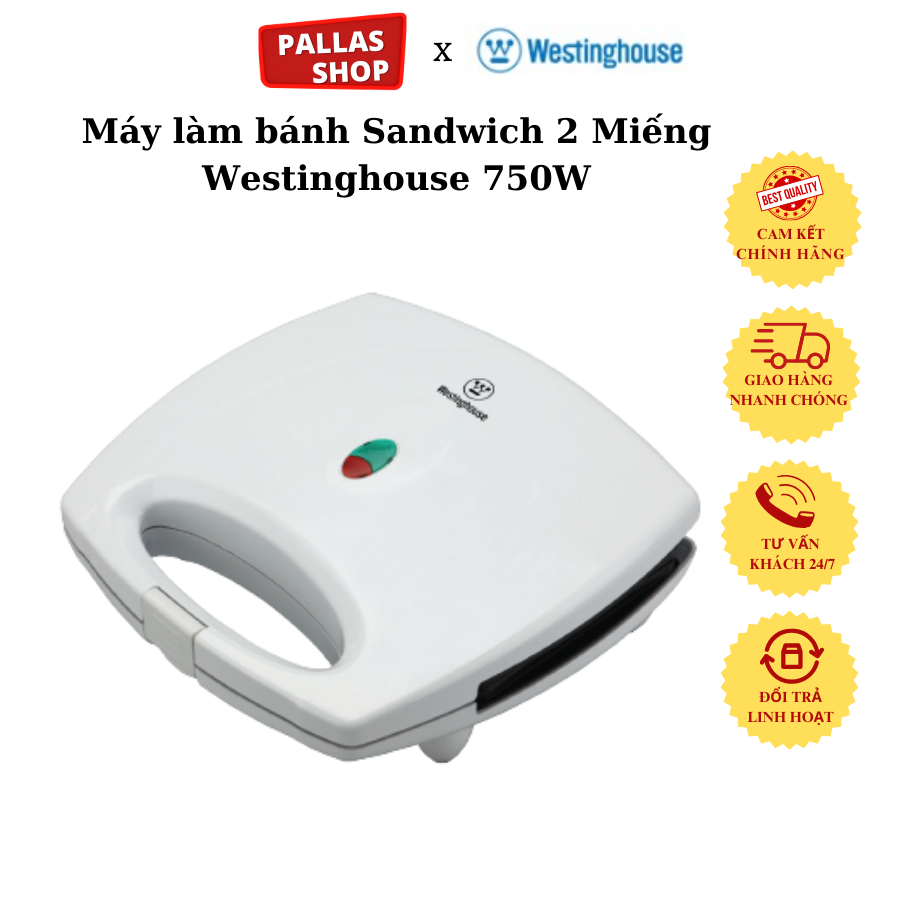 Máy làm bánh Sandwich 2 Miếng Westinghouse / SEKA 750W 220V BH 12 tháng chính hãng
