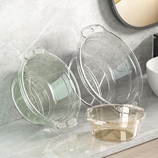 Sét 3 Chậu,Thau nhựa trong suốt siêu đẹp chậu dùng rửa rau, trái cây cho hộ gia đình, học sinh sinh viên