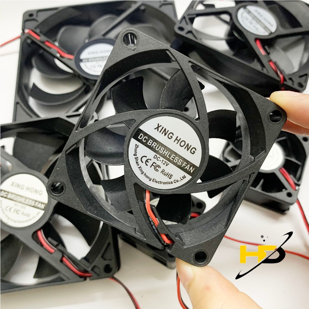 Quạt Tản Nhiệt Vuông 12VDC Kích Thước 4x4x2cm, 5x5x2cm,... 12x12x2.5cm, Quạt Thông Gió Loại Tốt