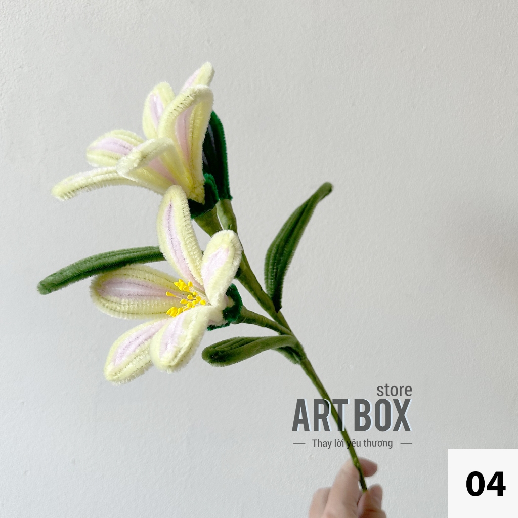 Hoa kẽm nhung làm sẵn cành nhiều mẫu, hoa ly, hoa tulip - Shop điện nước 49