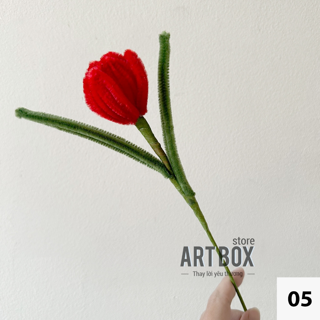 Hoa kẽm nhung làm sẵn cành nhiều mẫu, hoa ly, hoa tulip - Shop điện nước 49